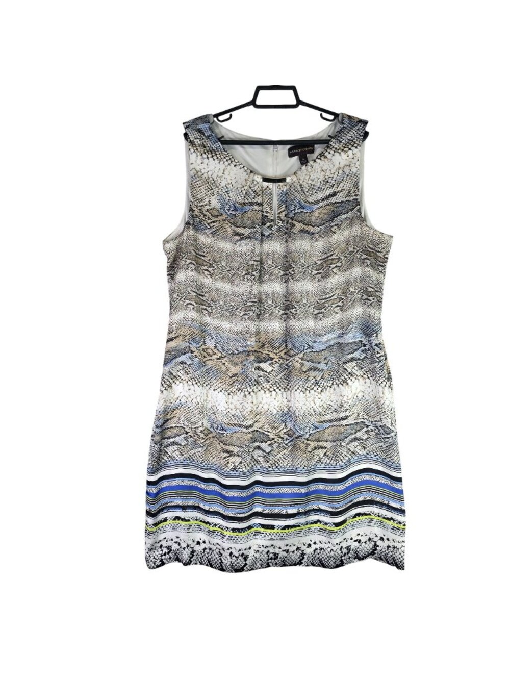 Womens Dana Buchman Multicolor Sleeveless Snake Print Dress Polyester Size XL